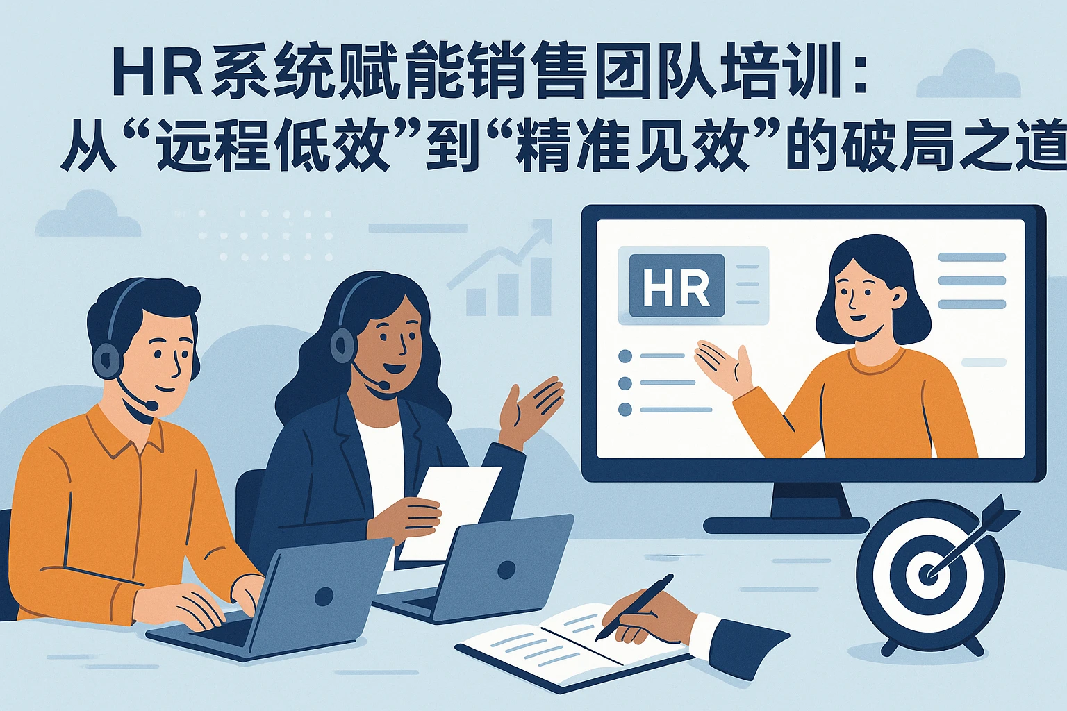 HR系统赋能销售团队培训：从“远程低效”到“精准见效”的破局之道