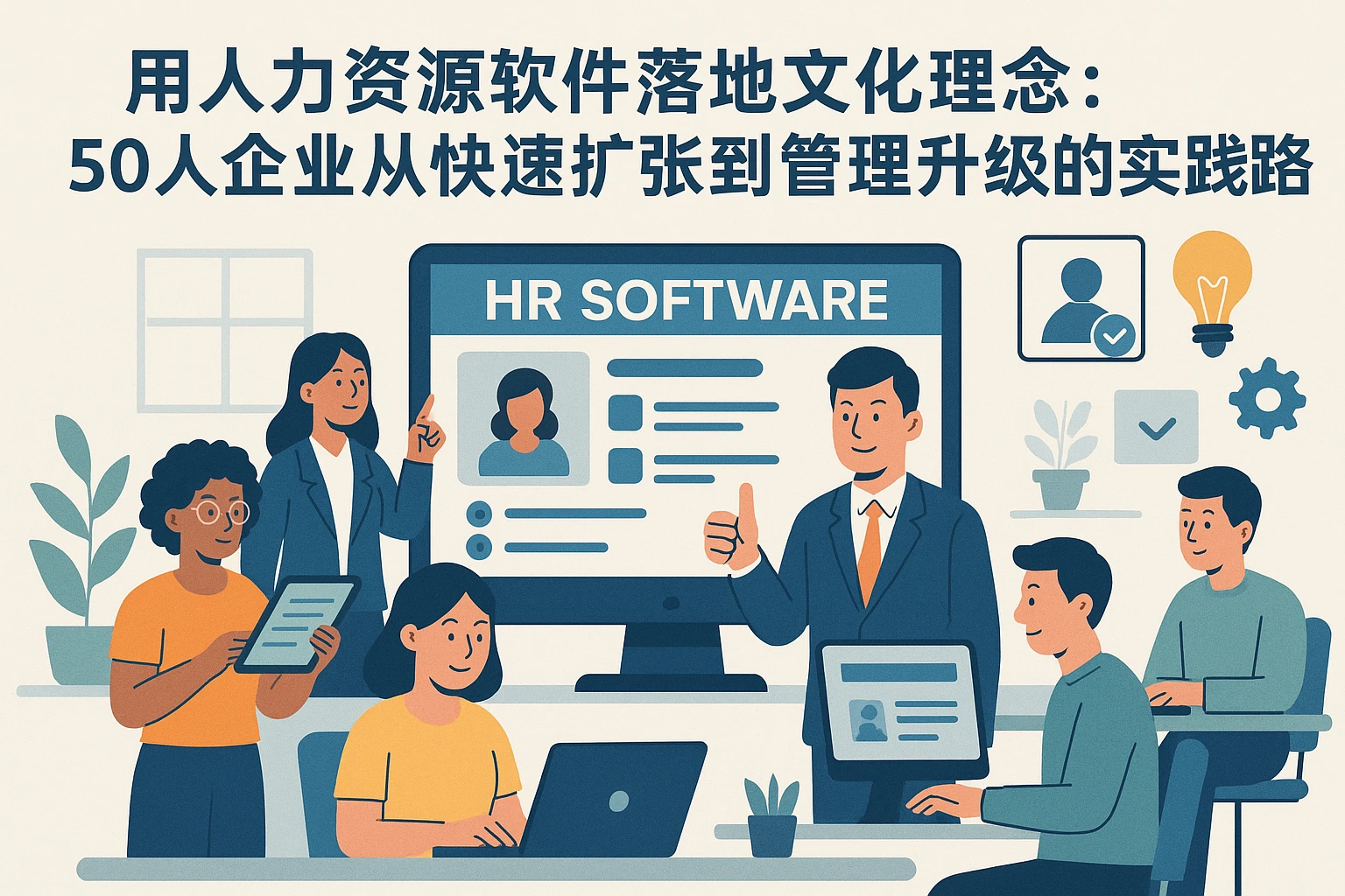 用人力资源软件落地文化理念：50人企业从快速扩张到管理升级的实践路径