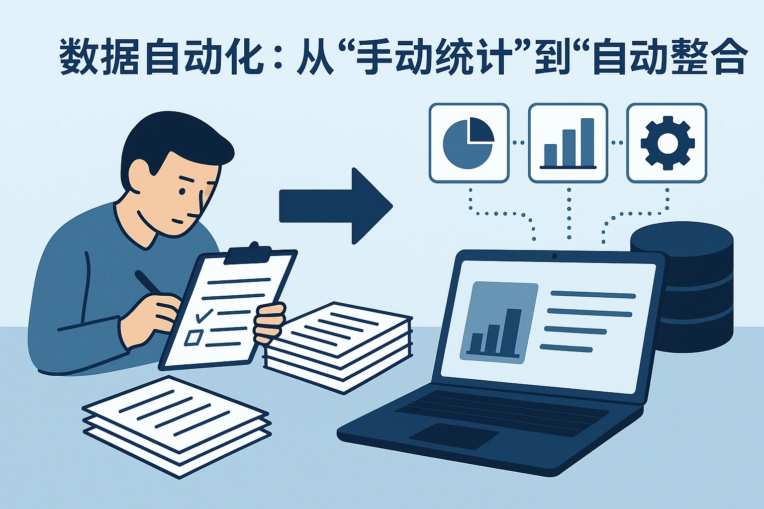 2. 数据自动化：从“手动统计”到“自动整合”