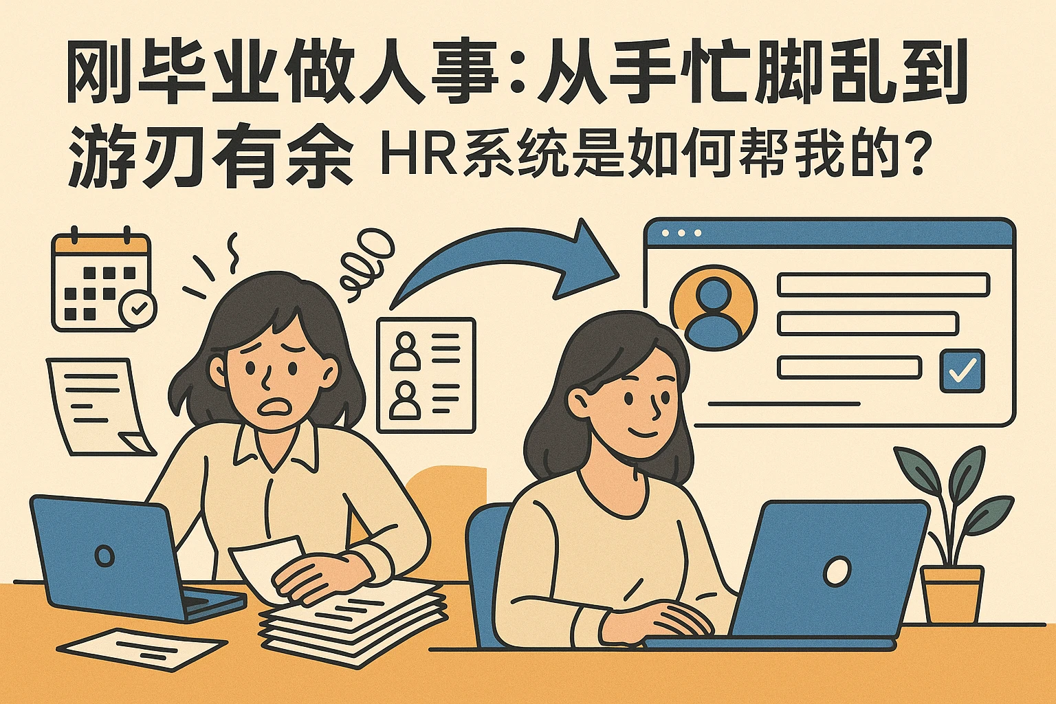 刚毕业做人事：从手忙脚乱到游刃有余，HR系统是如何帮我的？