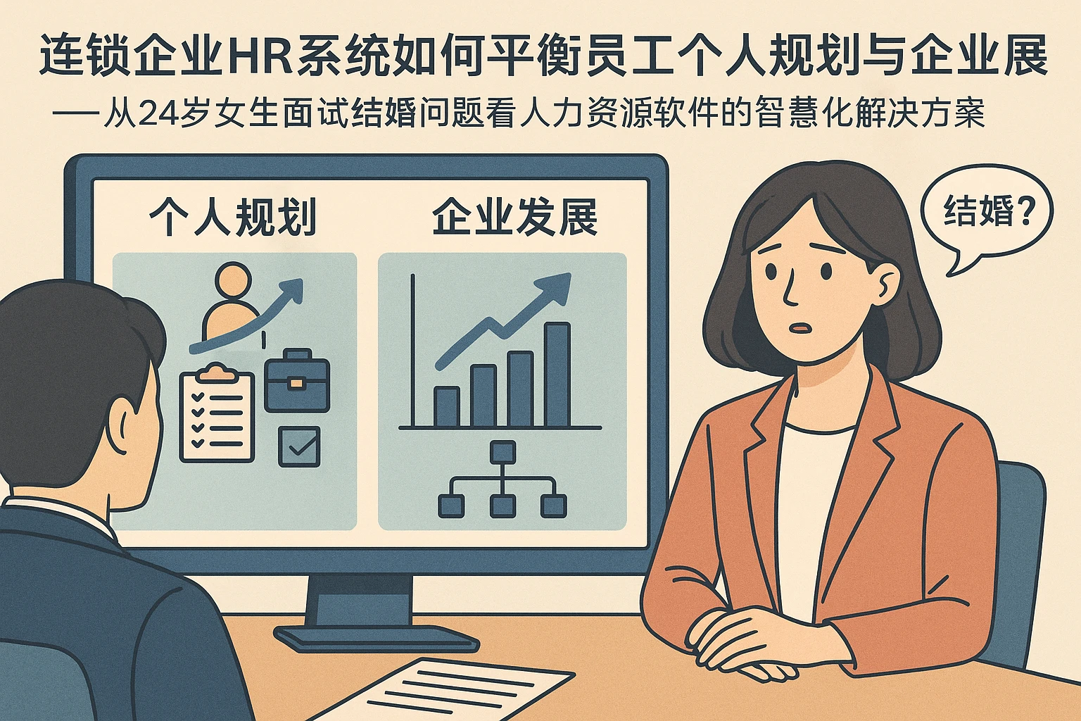 连锁企业HR系统如何平衡员工个人规划与企业发展？——从24岁女生面试结婚问题看人力资源软件的智慧化解决方案