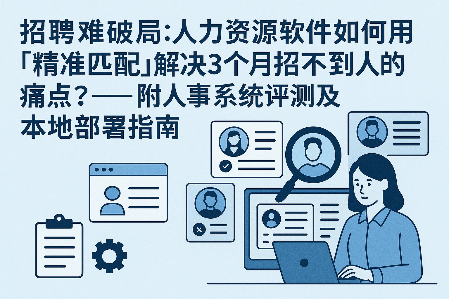 招聘难破局：人力资源软件如何用「精准匹配」解决3个月招不到人的痛点？——附人事系统评测及本地部署指南