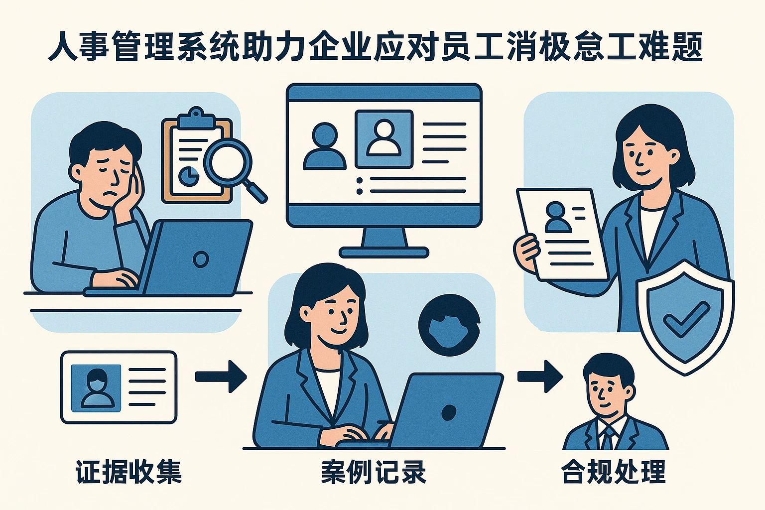 人事管理系统助力企业应对员工消极怠工难题：从证据收集到合规处理的全流程解决方案
