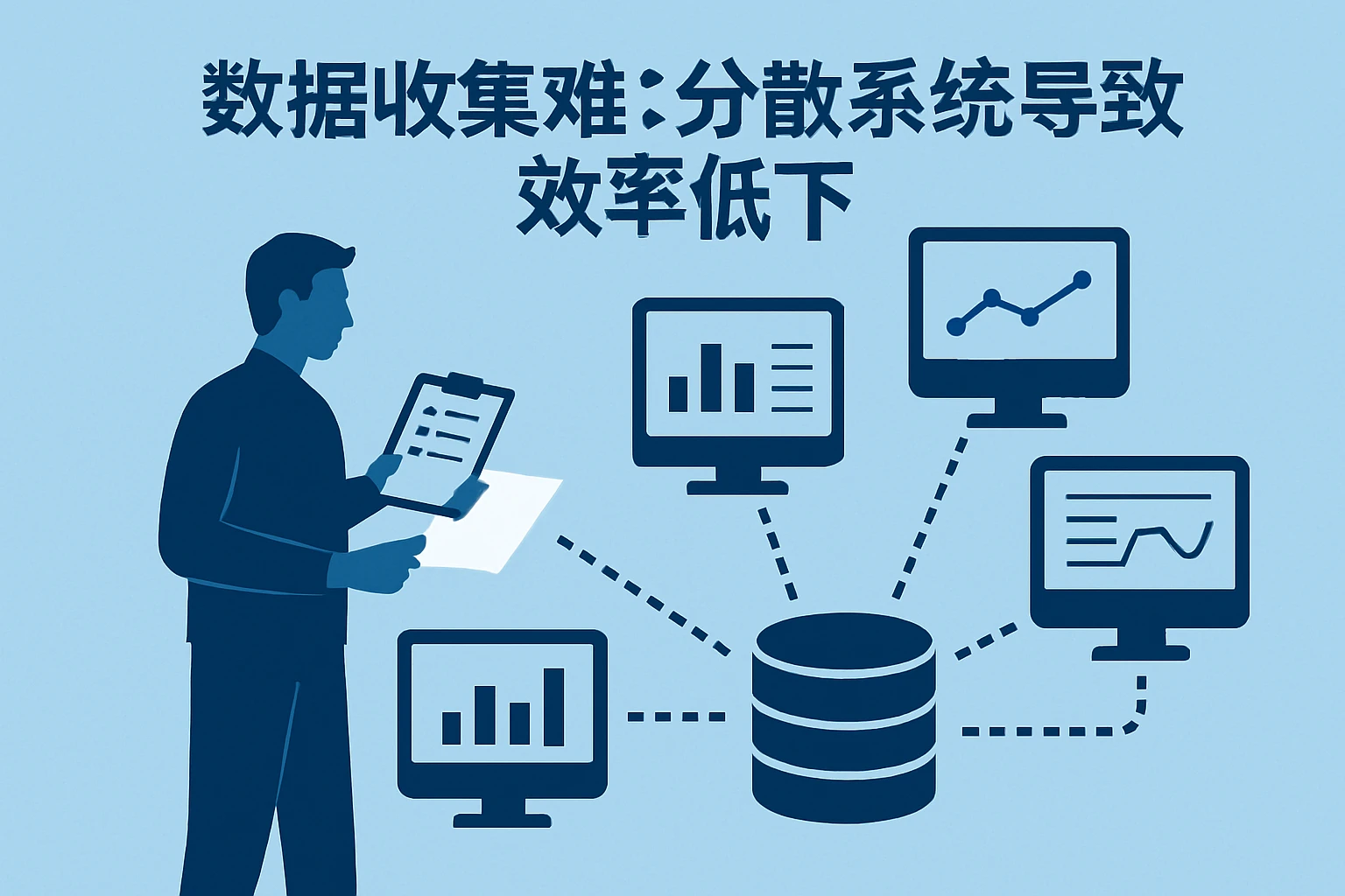 2. 数据收集难：分散系统导致效率低下