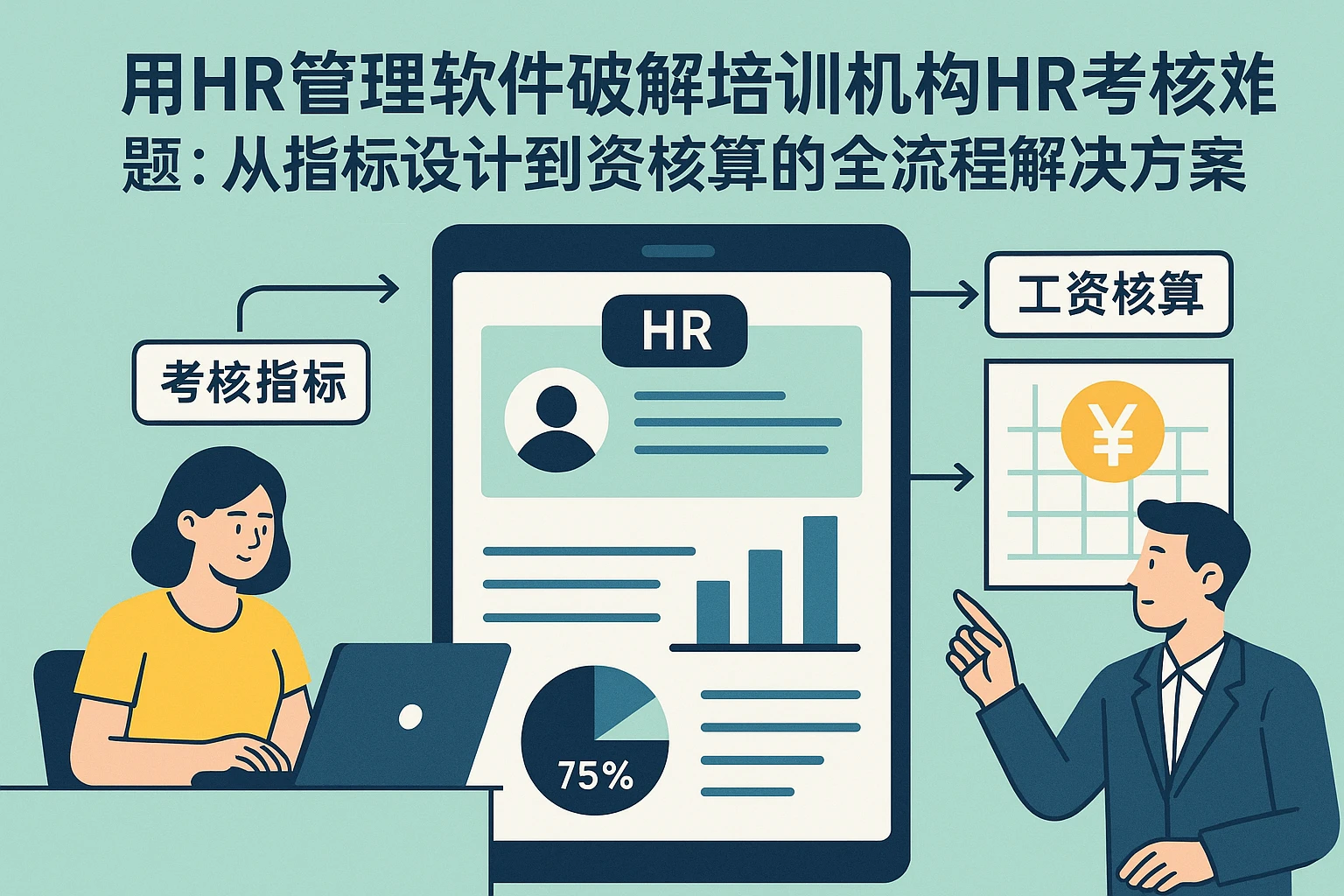 用HR管理软件破解培训机构HR考核难题：从指标设计到工资核算的全流程解决方案