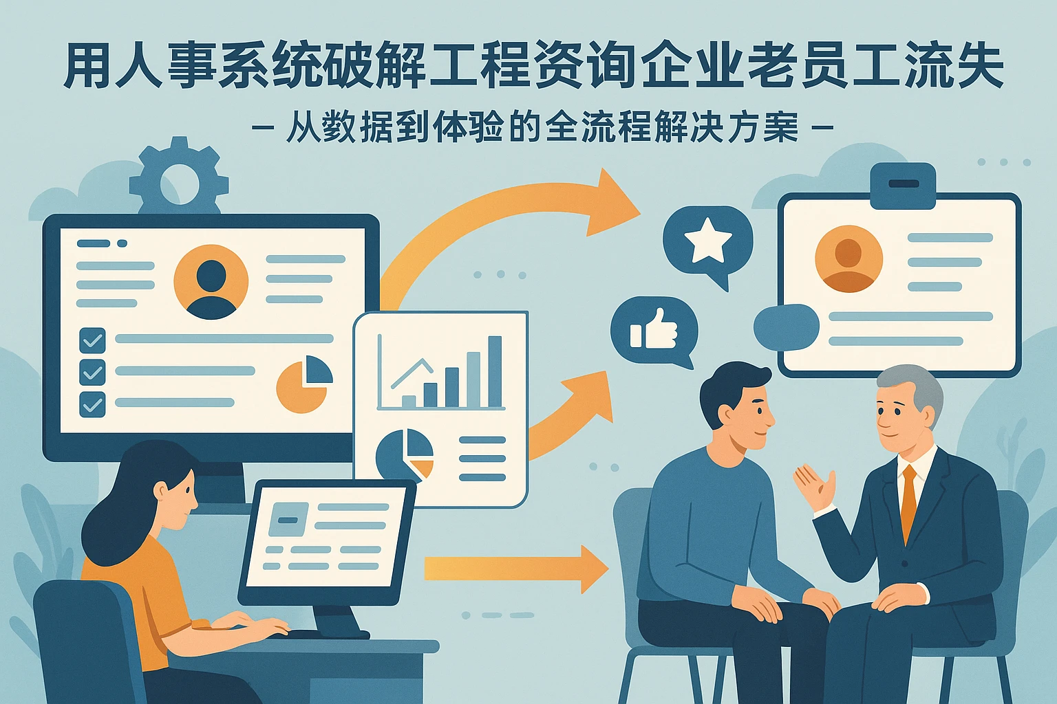 用人事系统破解工程咨询企业老员工流失难题：从数据到体验的全流程解决方案