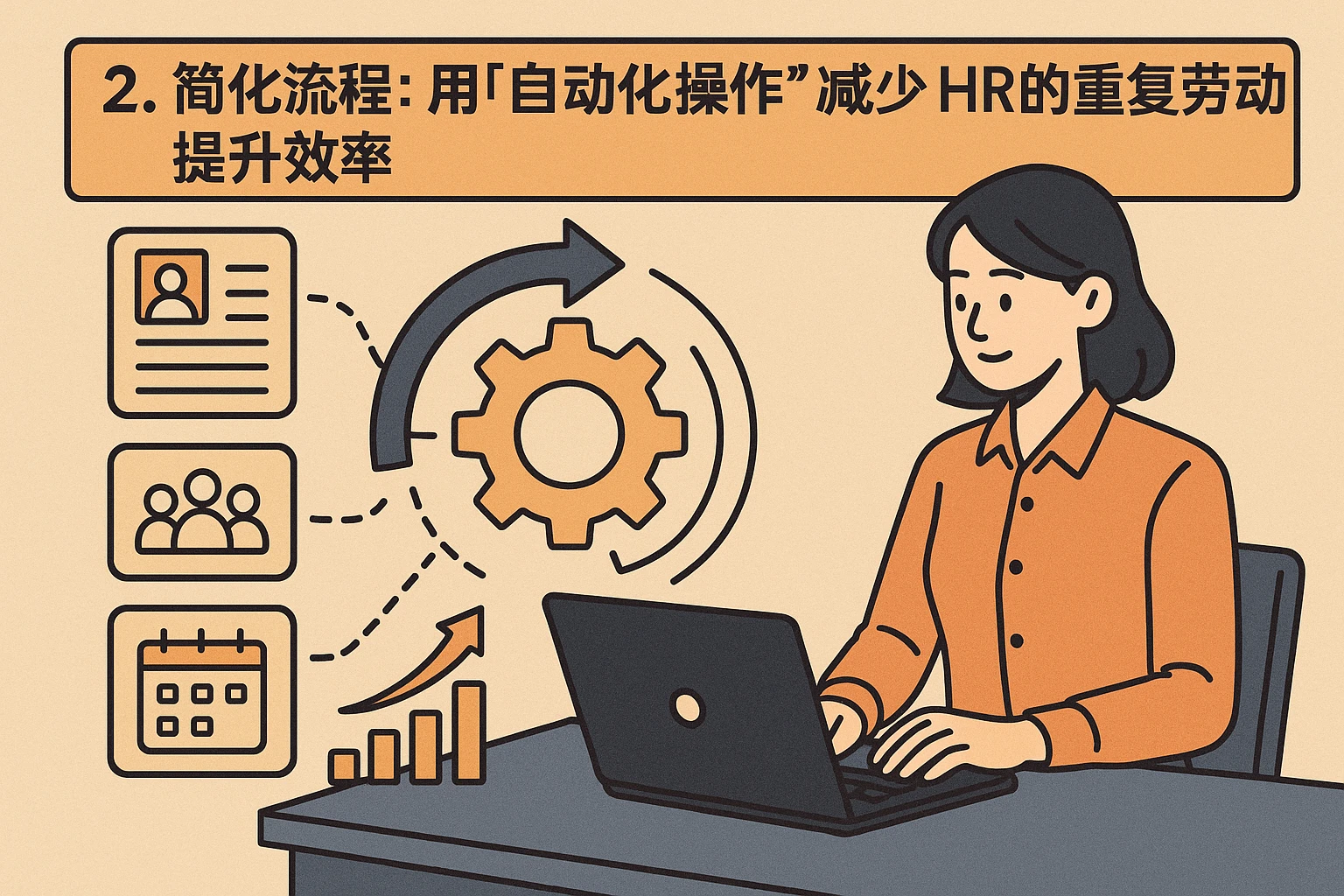 2. 简化流程：用“自动化操作”减少HR的“重复劳动”，提升效率