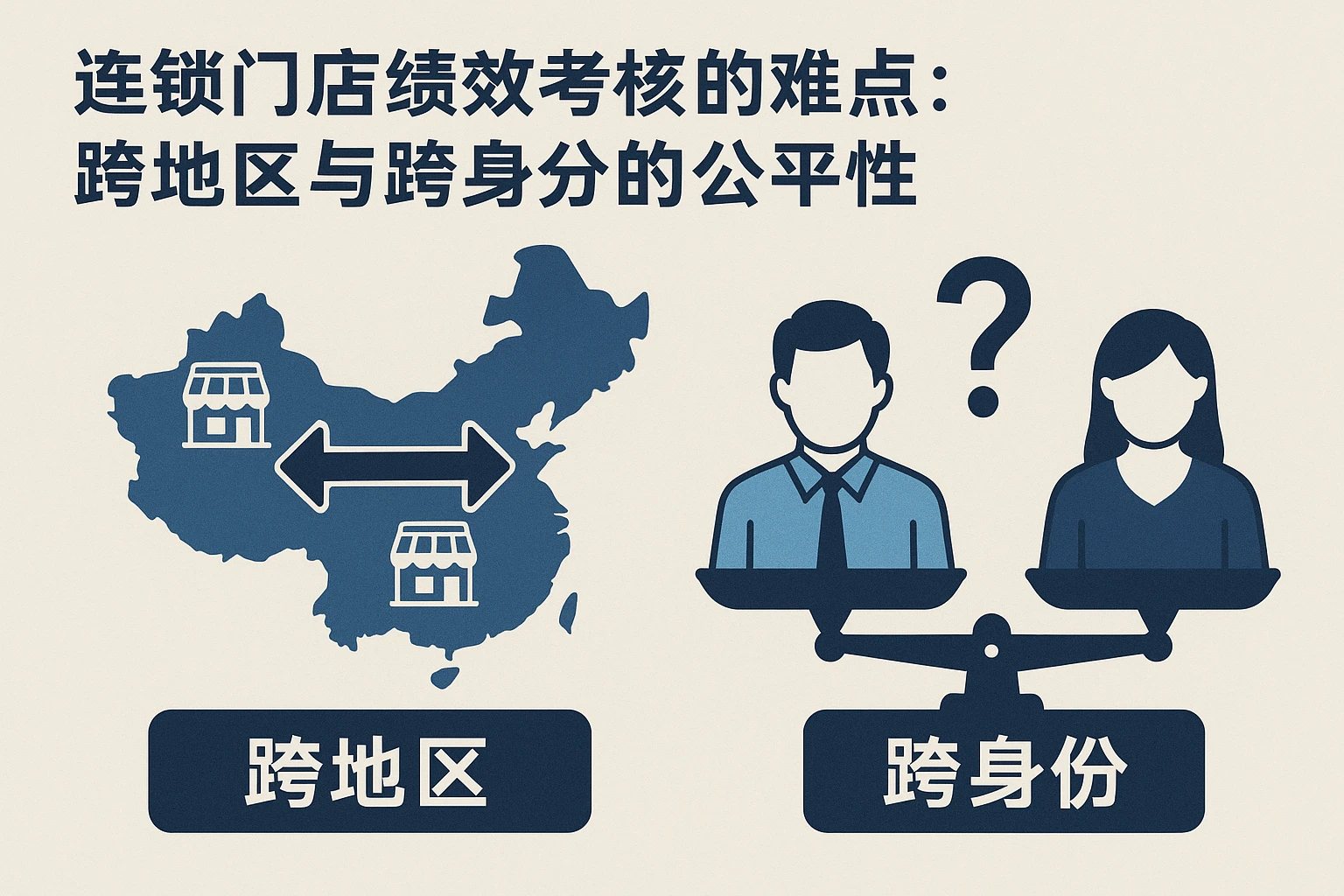 2. 连锁门店绩效考核的难点：跨地区与跨身份的公平性