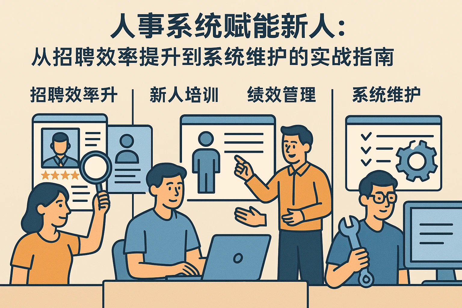 人事系统赋能新人：从招聘效率提升到系统维护的实战指南