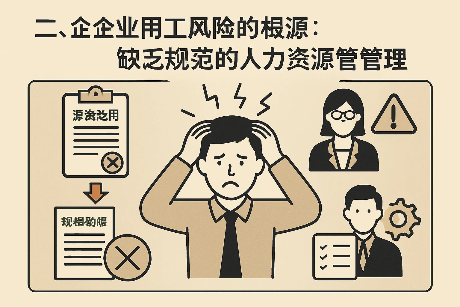 二、企业用工风险的根源：缺乏规范的人力资源管理
