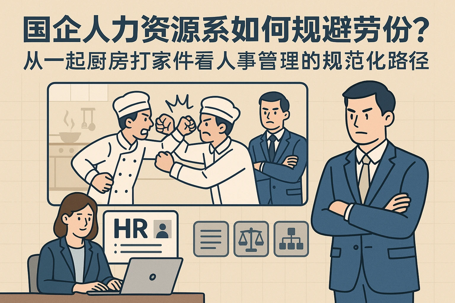 国企人力资源系统如何规避劳动纠纷？从一起厨房打架事件看人事管理的规范化路径