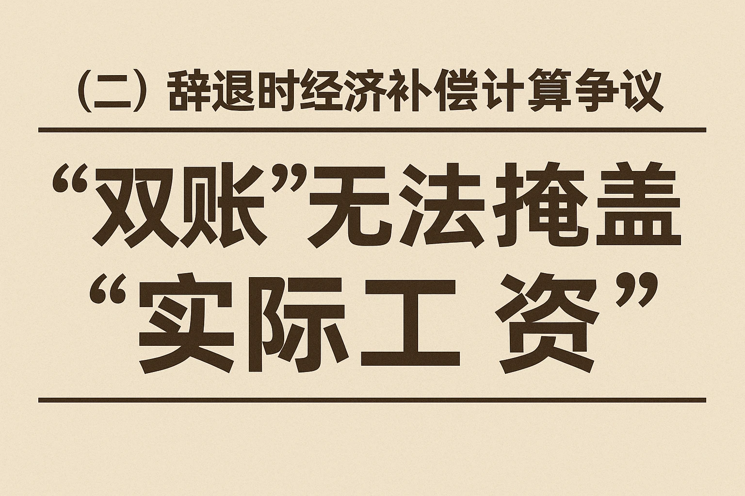 （二）辞退时经济补偿计算争议：“双账”无法掩盖“实际工资”