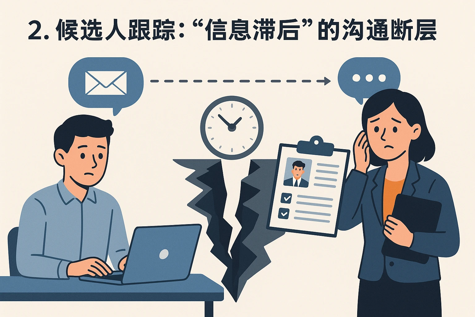 2. 候选人跟踪：“信息滞后”的沟通断层