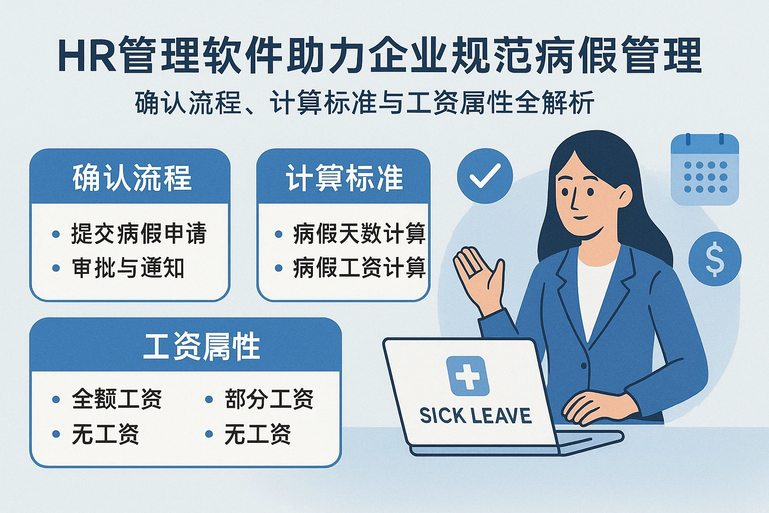 HR管理软件助力企业规范病假管理：确认流程、计算标准与工资属性全解析