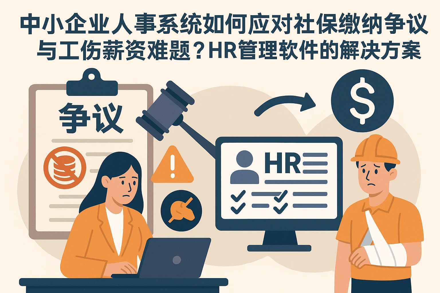 中小企业人事系统如何应对社保缴纳争议与工伤薪资难题？HR管理软件的解决方案