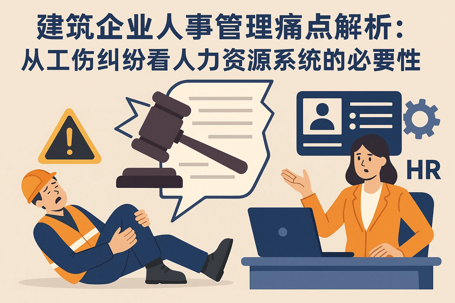建筑企业人事管理痛点解析：从工伤纠纷看人力资源系统的必要性