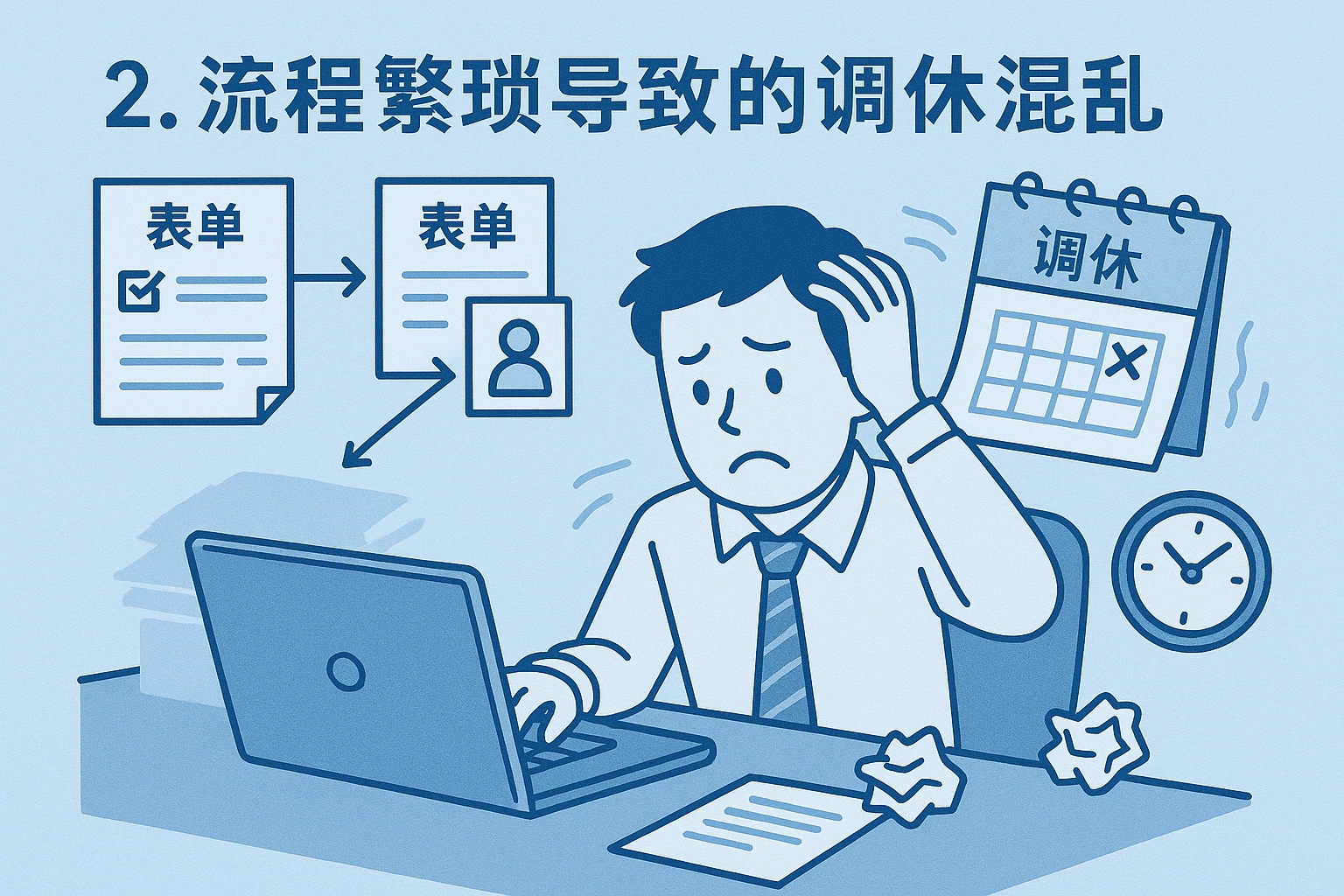 2. 流程繁琐导致的调休混乱