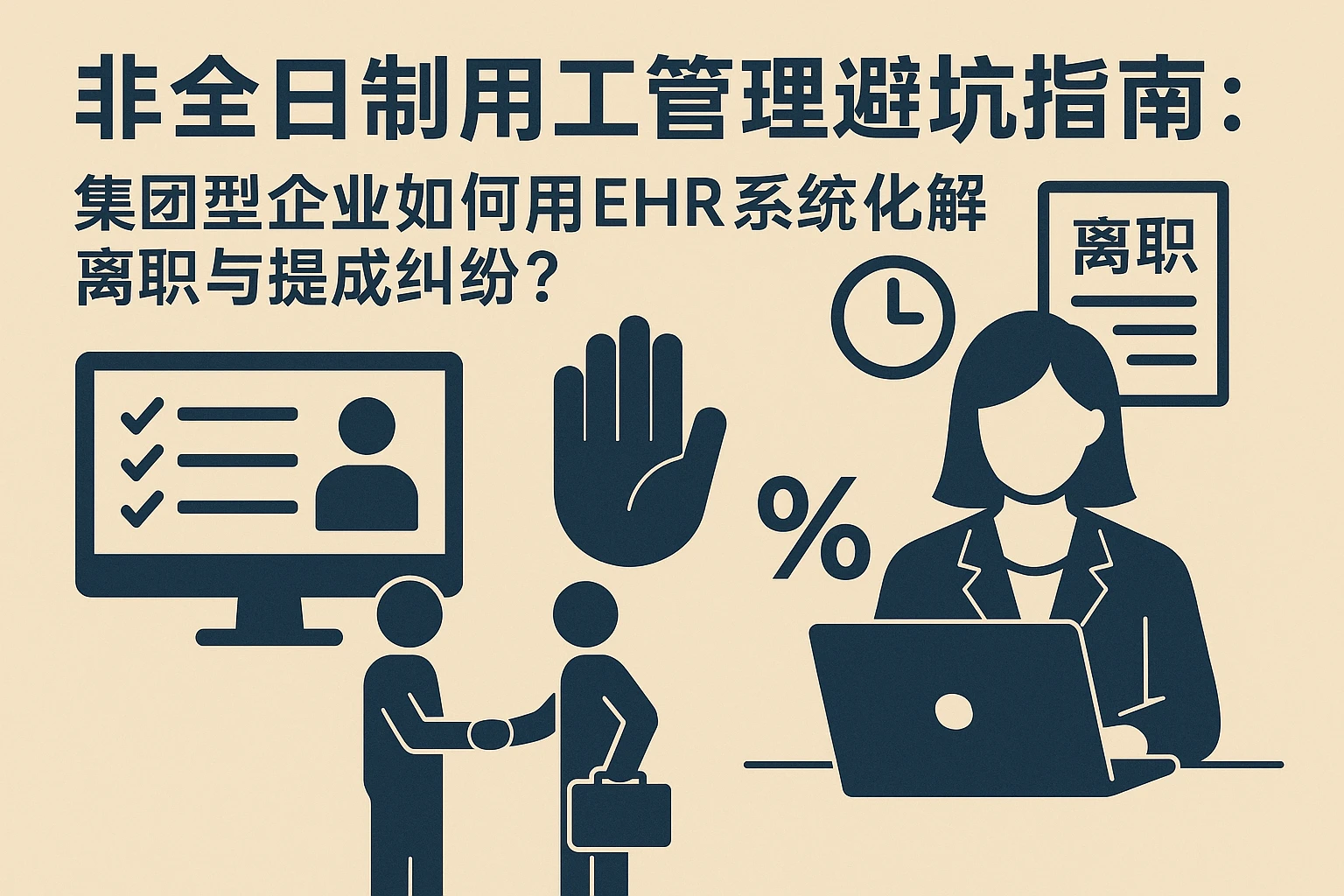 非全日制用工管理避坑指南：集团型企业如何用EHR系统化解离职与提成纠纷？