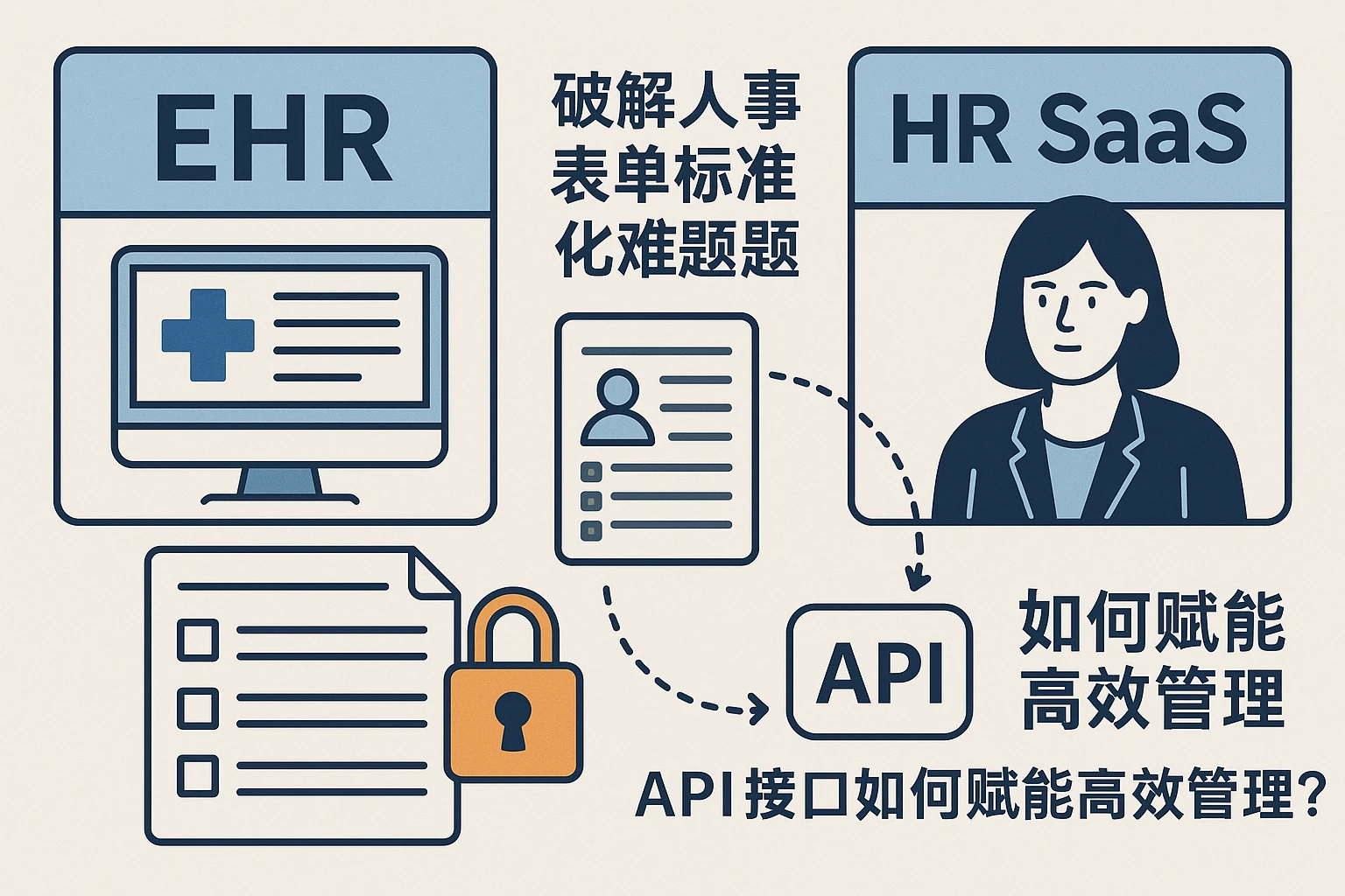 EHR系统与人力资源SaaS：破解人事表单标准化难题，API接口如何赋能高效管理？
