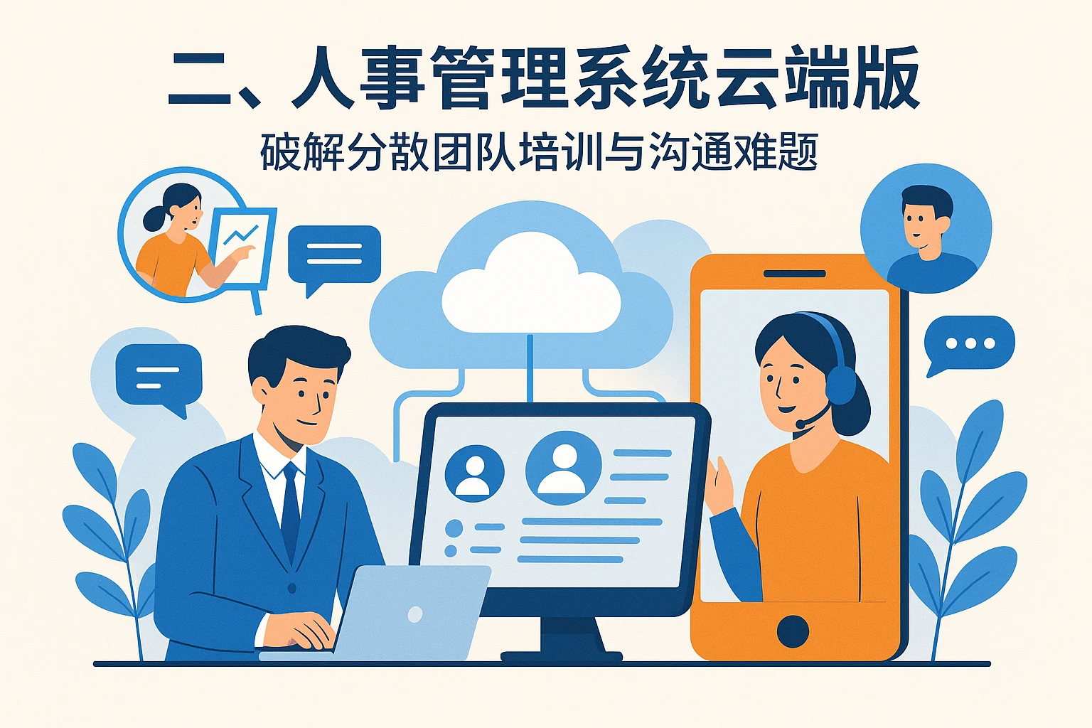 二、人事管理系统云端版：破解分散团队培训与沟通难题
