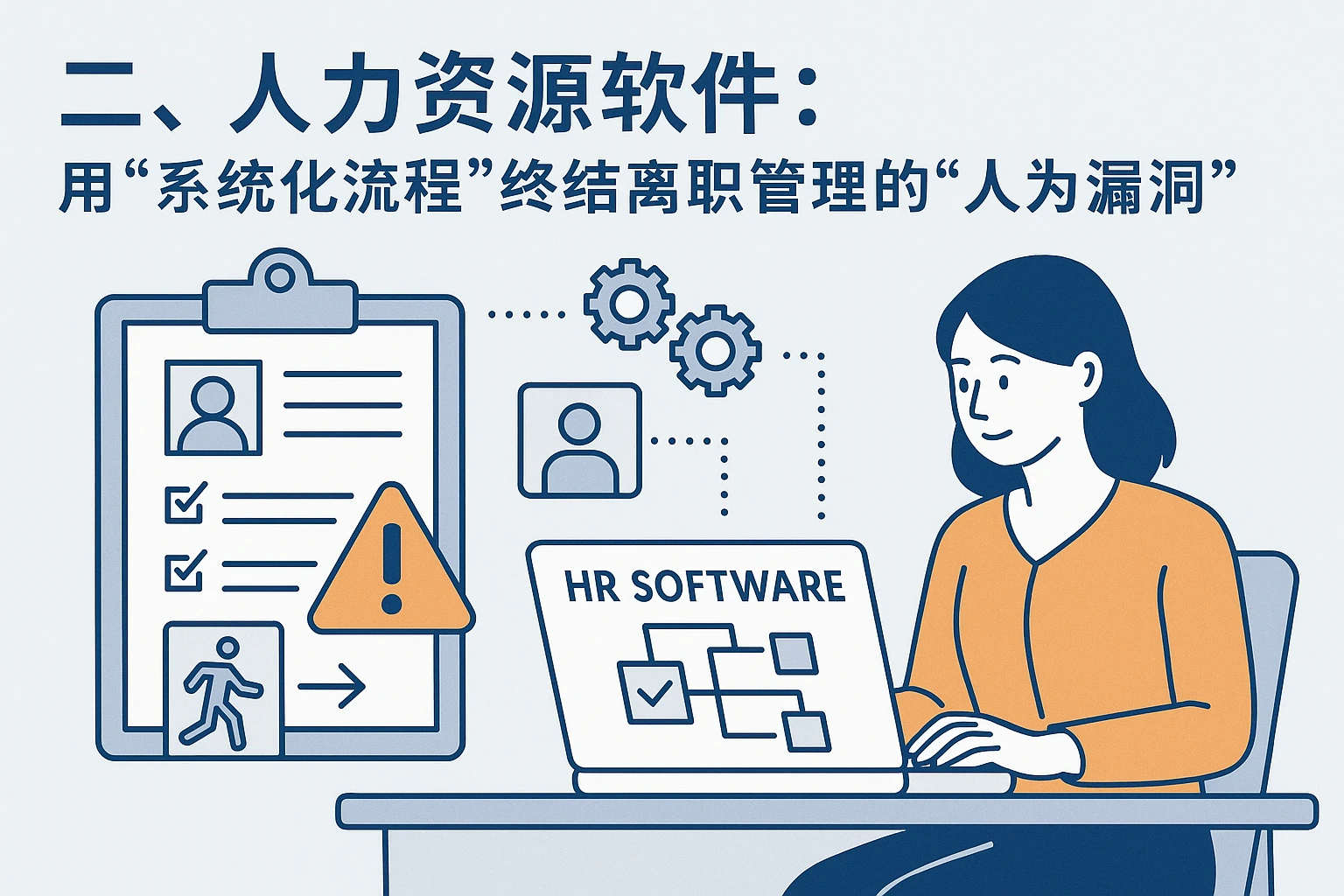 二、人力资源软件：用“系统化流程”终结离职管理的“人为漏洞”