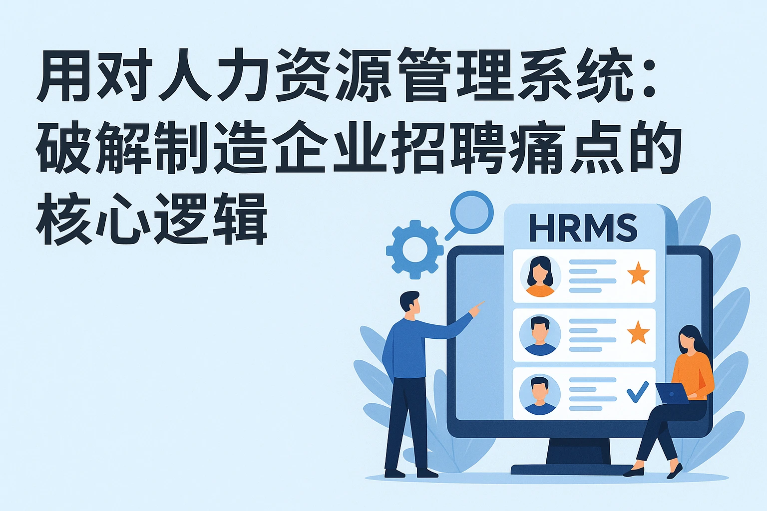 用对人力资源管理系统：破解制造企业招聘痛点的核心逻辑