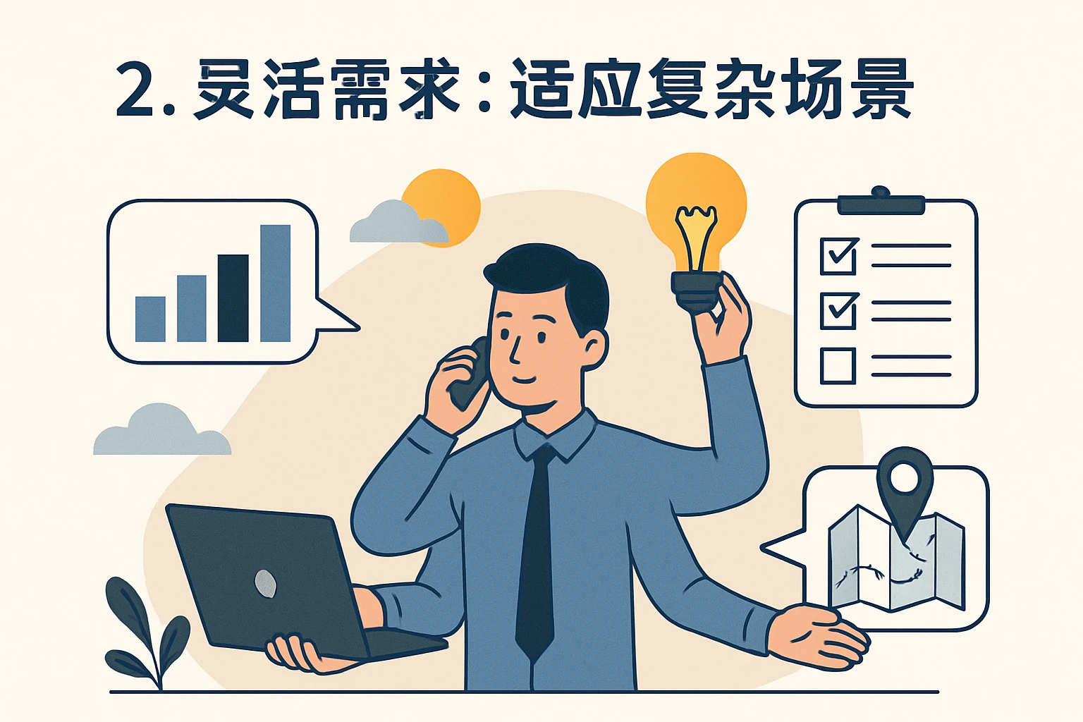 2. 灵活需求：适应复杂场景
