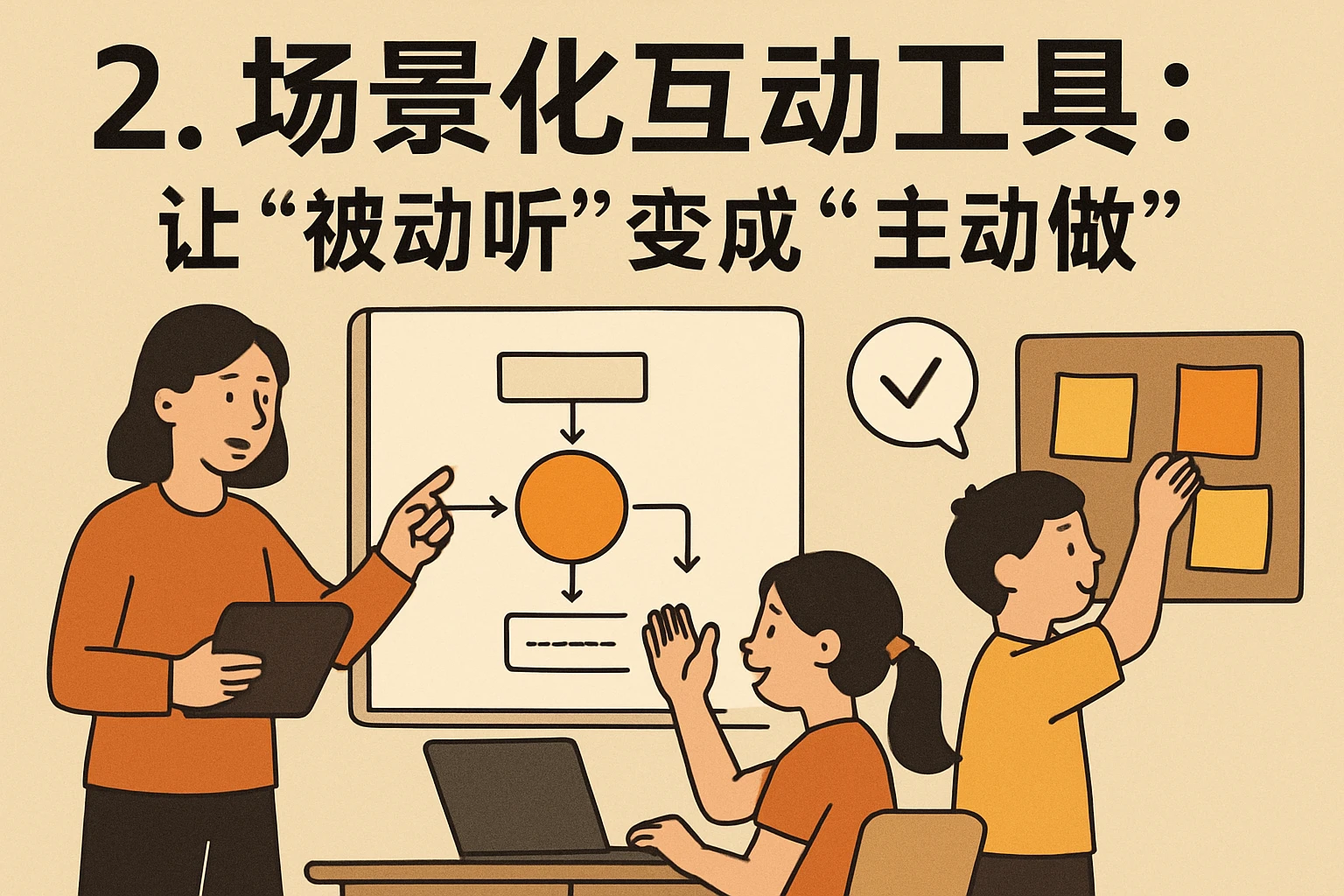 2. 场景化互动工具：让“被动听”变成“主动做”