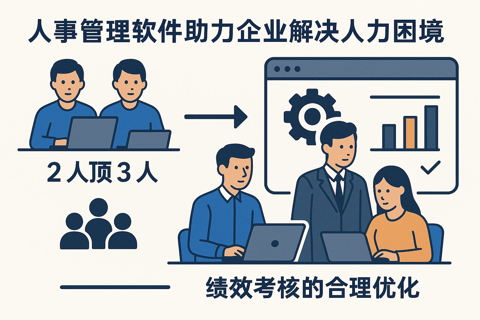 人事管理软件助力企业解决人力困境：从两人顶三人到绩效考核的合理优化