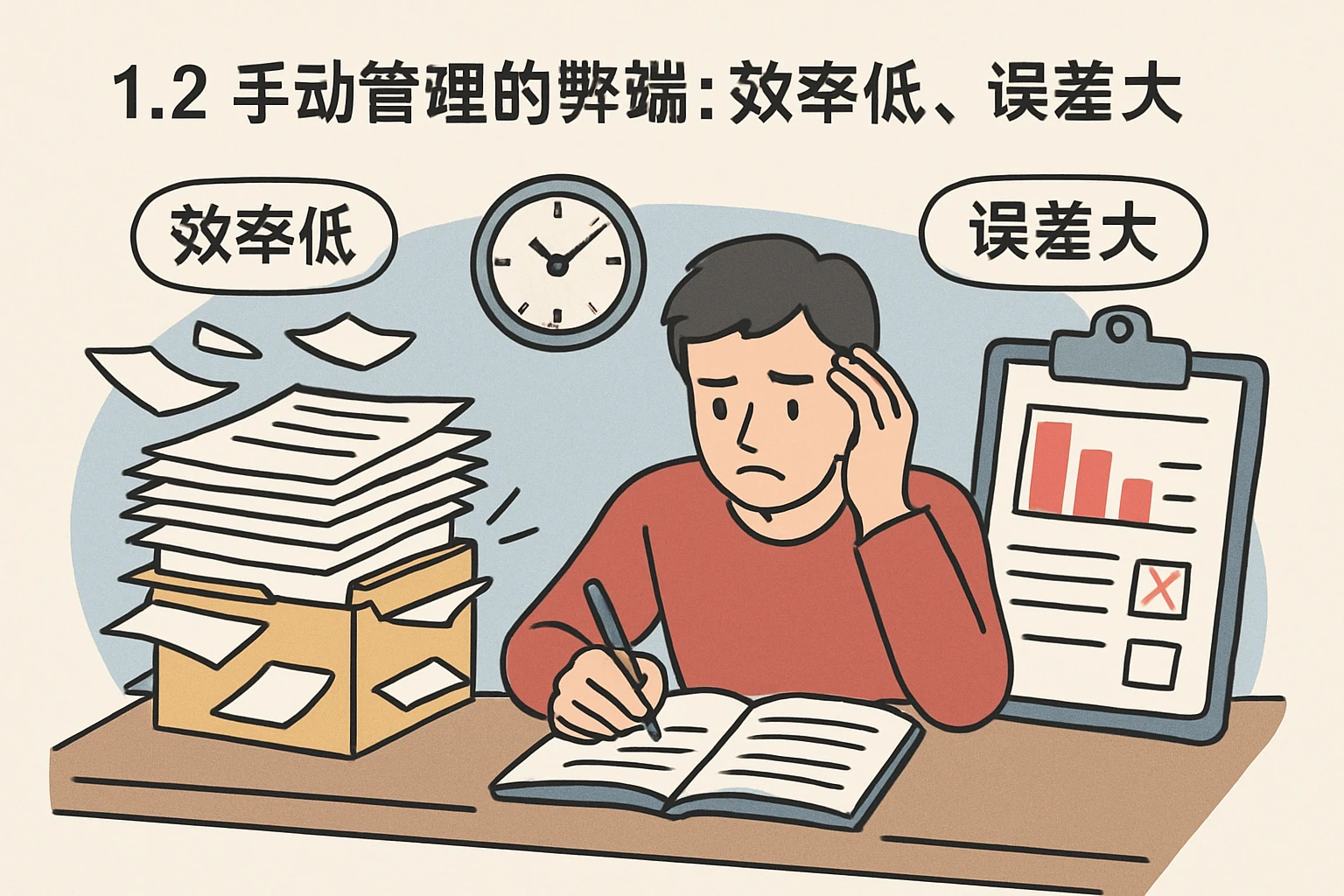1.2 手动管理的弊端：效率低、误差大