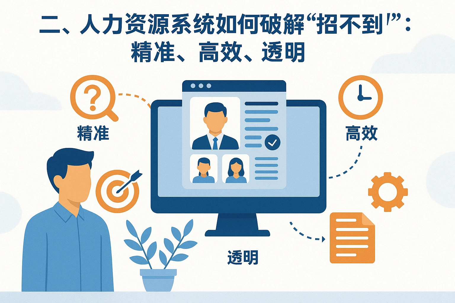 二、人力资源系统如何破解“招不到”：精准、高效、透明