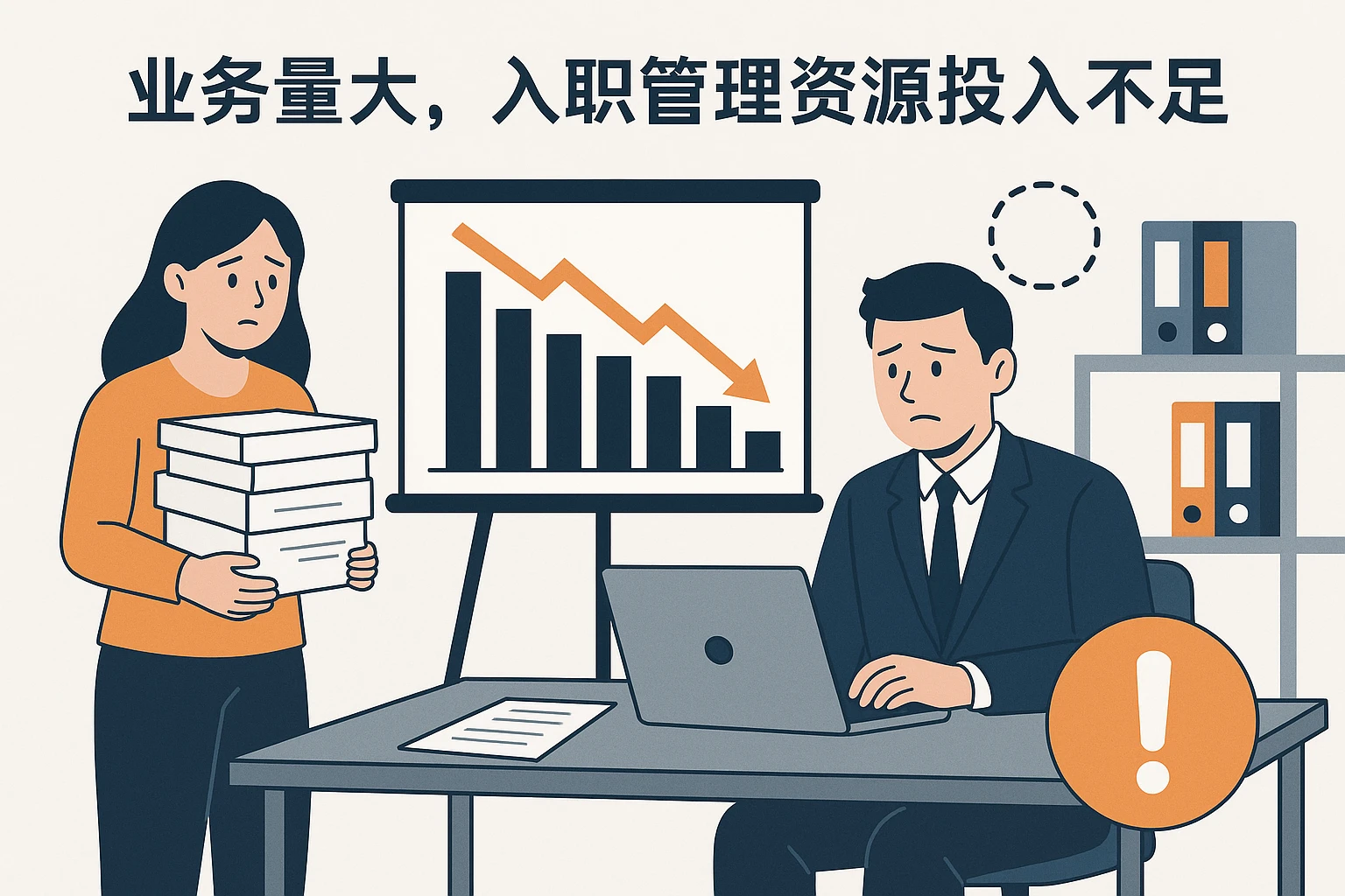 2. 业务量大，入职管理资源投入不足