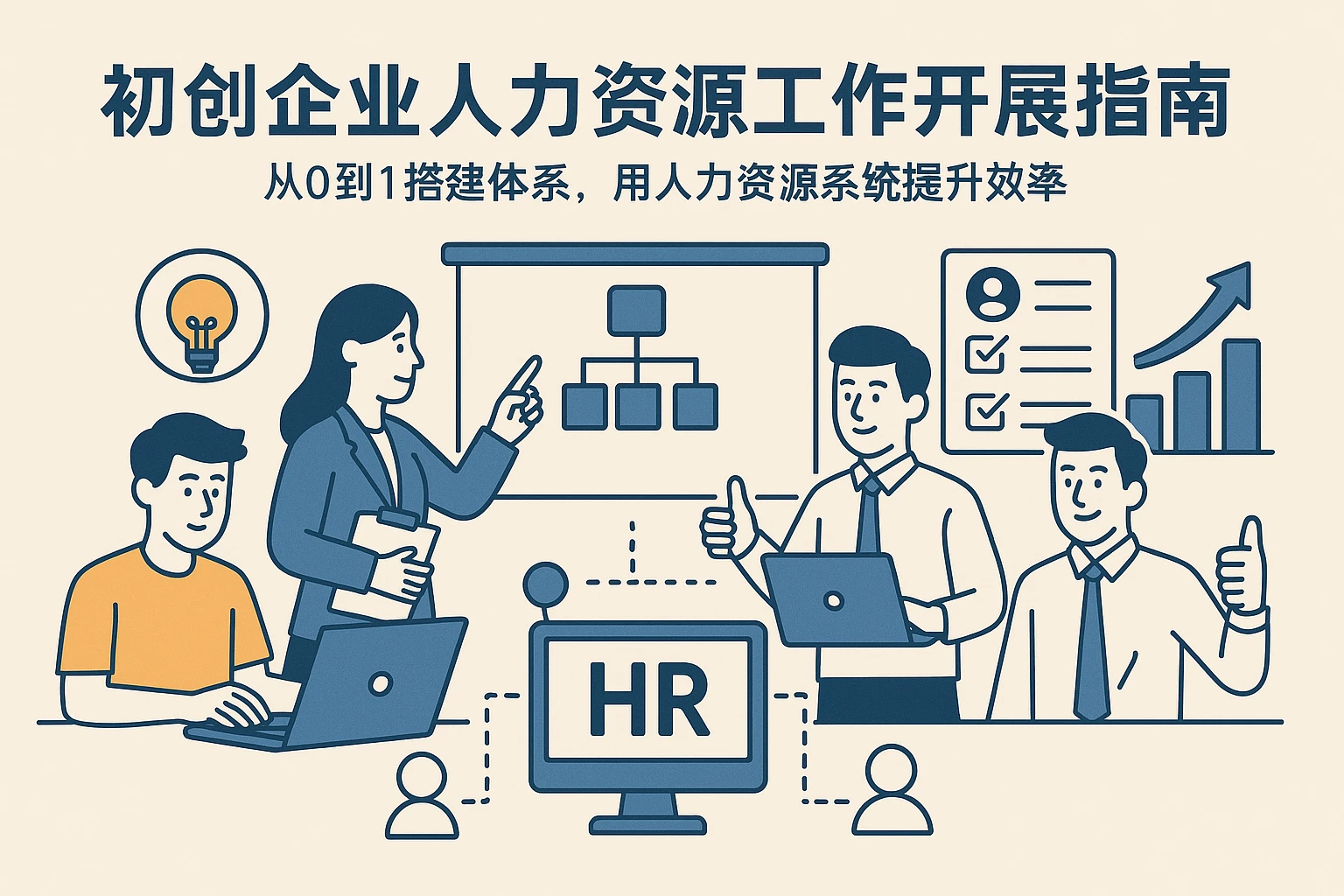 初创企业人力资源工作开展指南：从0到1搭建体系，用人力资源系统提升效率