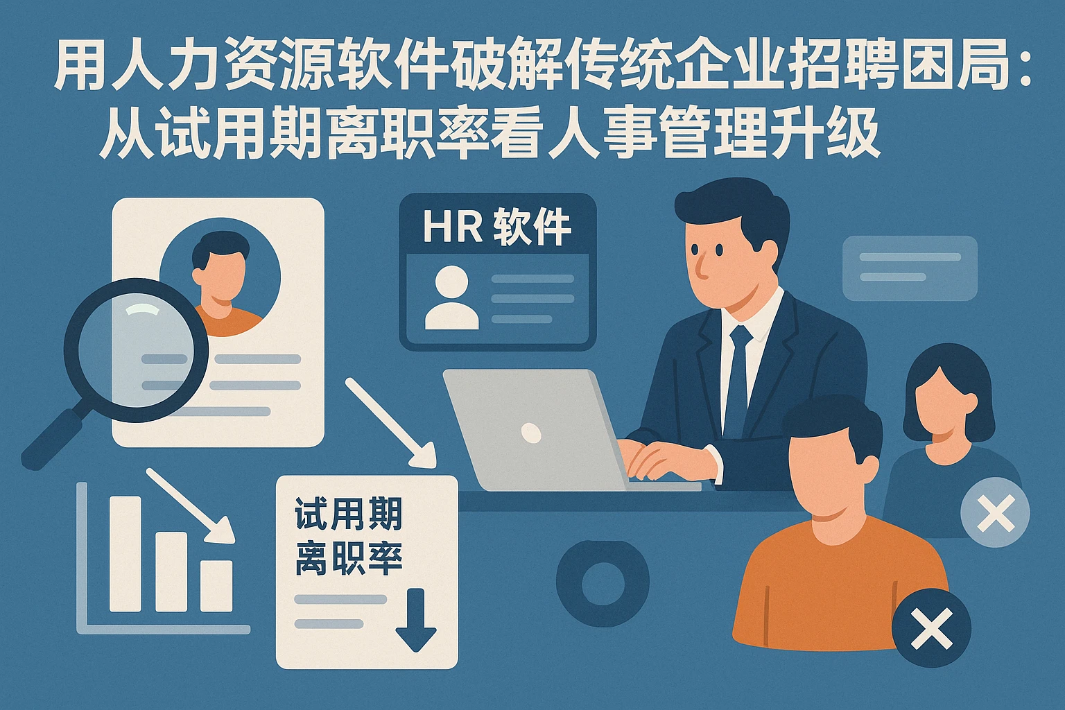 用人力资源软件破解传统企业招聘困局：从试用期离职率看人事管理升级