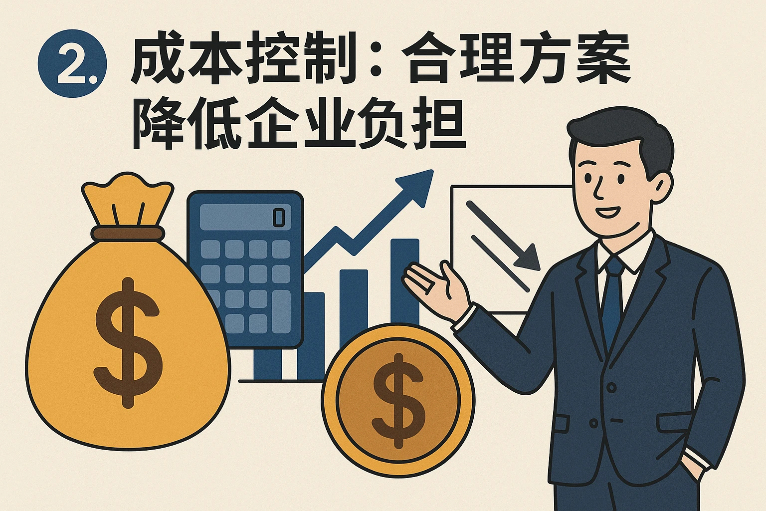2. 成本控制：合理方案降低企业负担