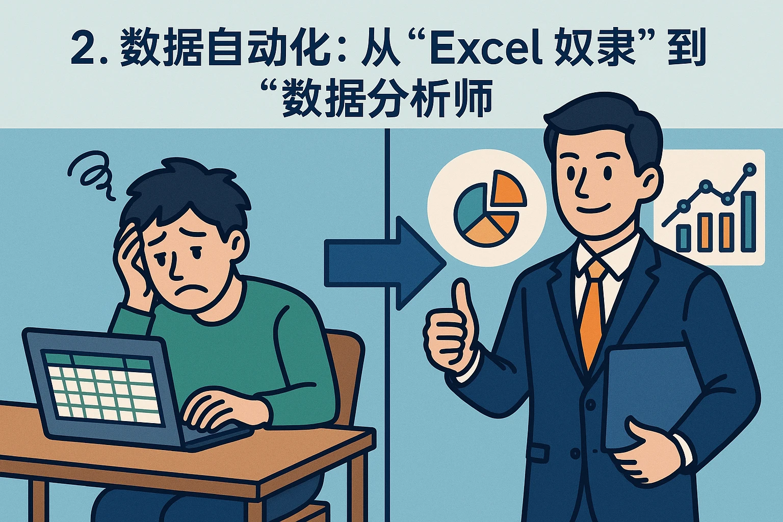 2. 数据自动化：从“Excel奴隶”到“数据分析师”