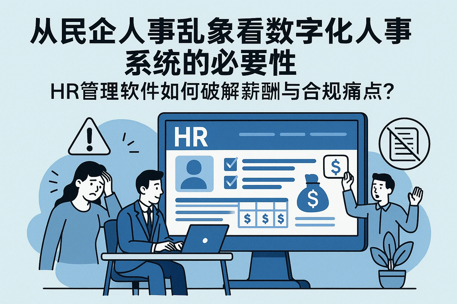从民企人事乱象看数字化人事系统的必要性——HR管理软件如何破解薪酬与合规痛点？