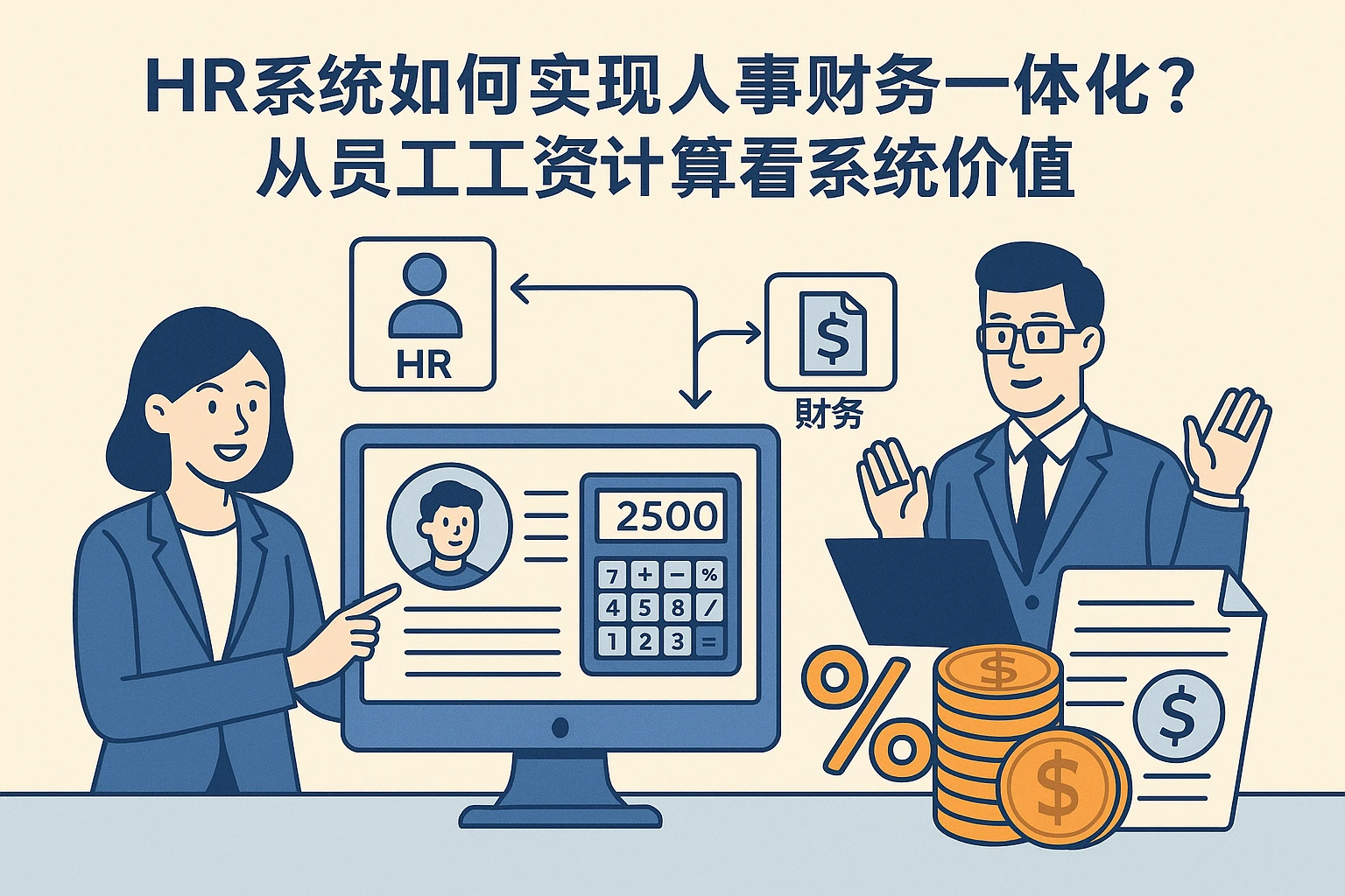HR系统如何实现人事财务一体化？从员工工资计算看系统价值