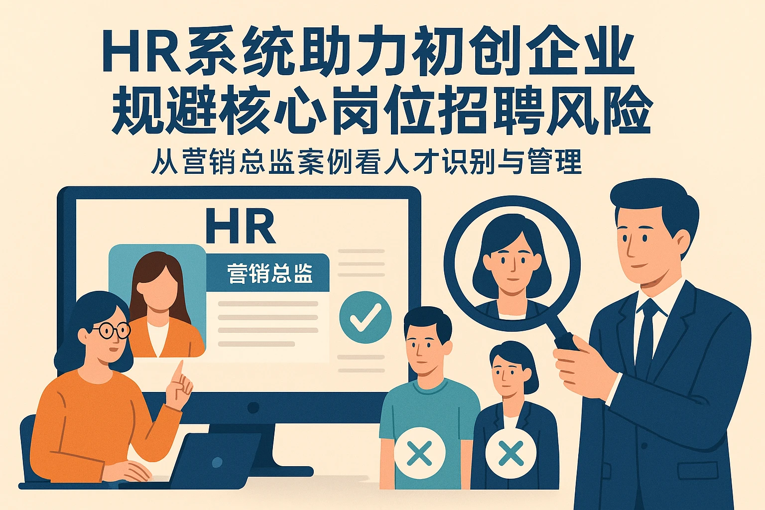 HR系统助力初创企业规避核心岗位招聘风险：从营销总监案例看人才识别与管理