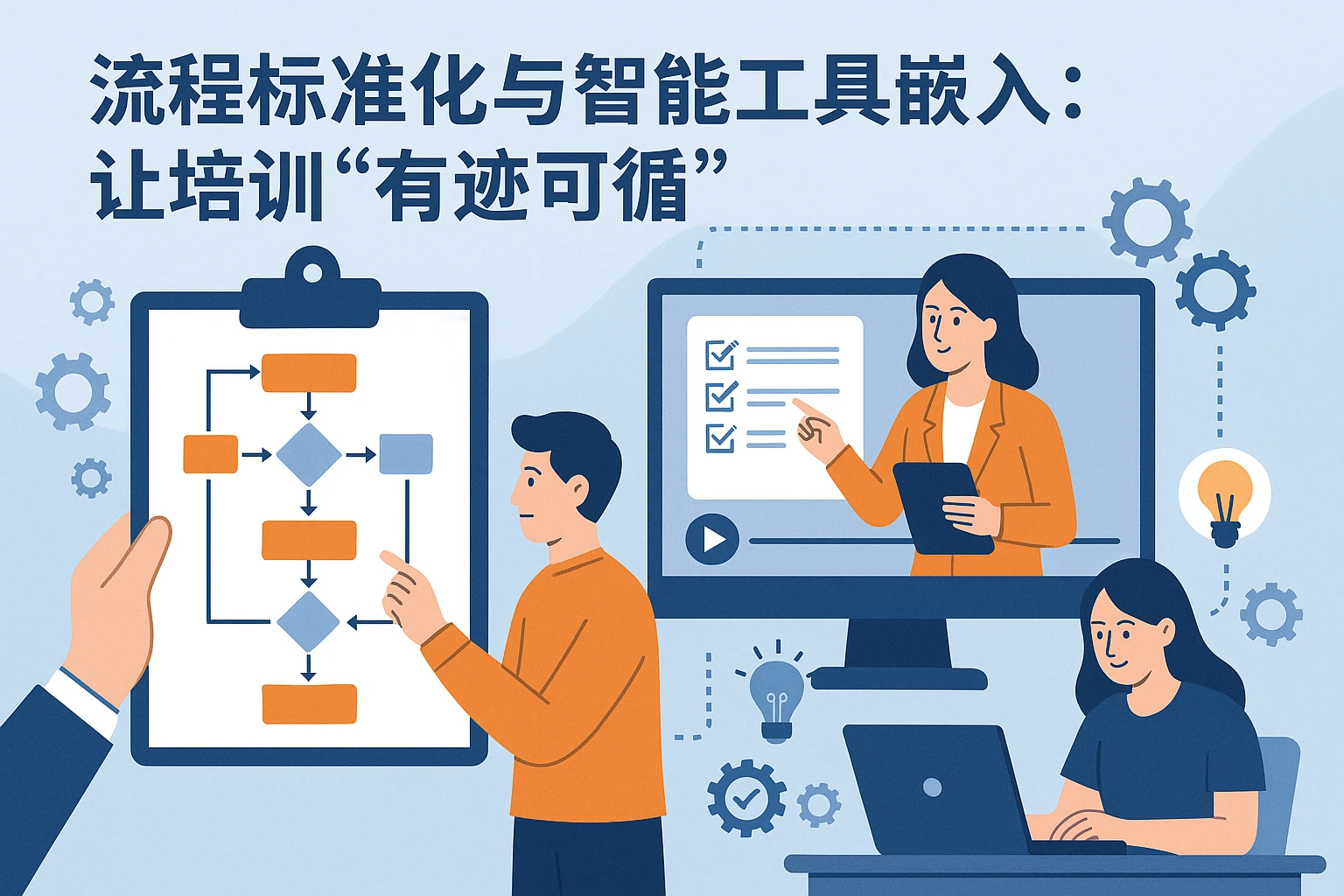 2. 流程标准化与智能工具嵌入：让培训“有迹可循”