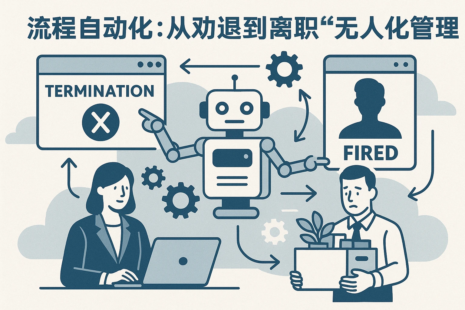 1. 流程自动化：从劝退到离职的“无人化”管理