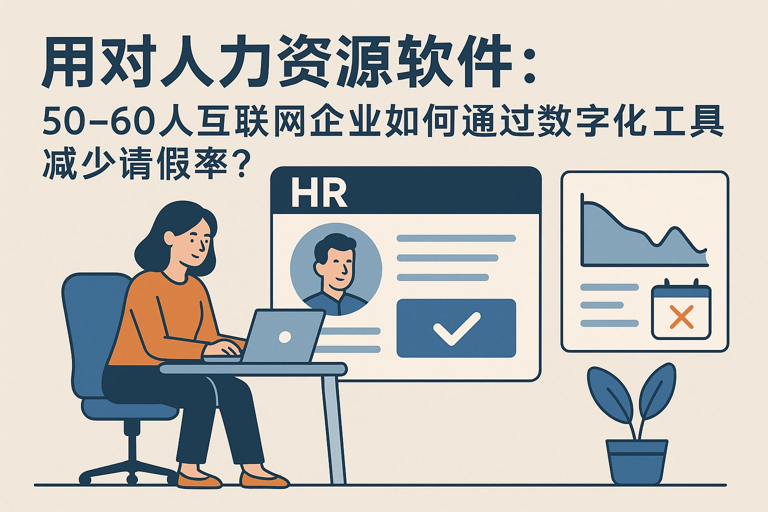 用对人力资源软件：50-60人互联网企业如何通过数字化工具减少请假率？