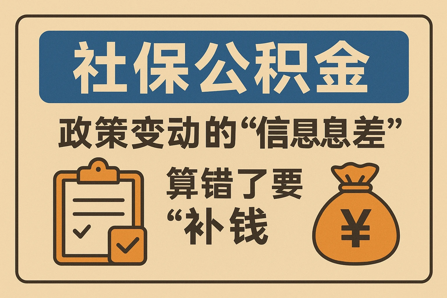 2. 社保公积金：政策变动的“信息差”，算错了要“补钱”