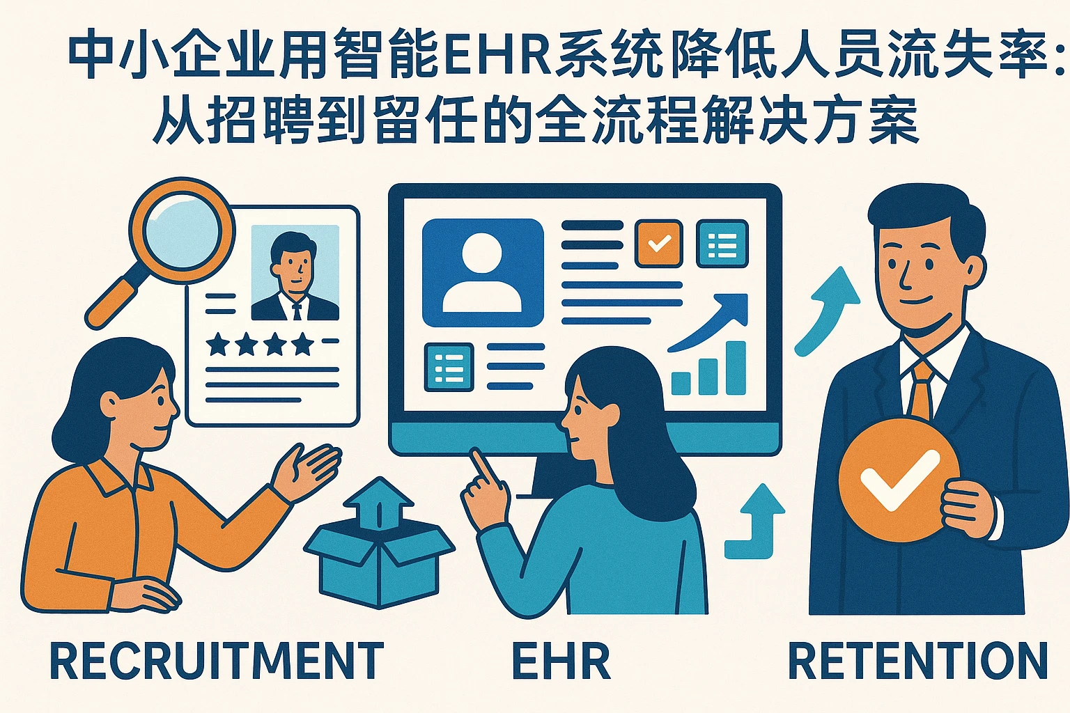 中小企业用智能EHR系统降低人员流失率：从招聘到留任的全流程解决方案