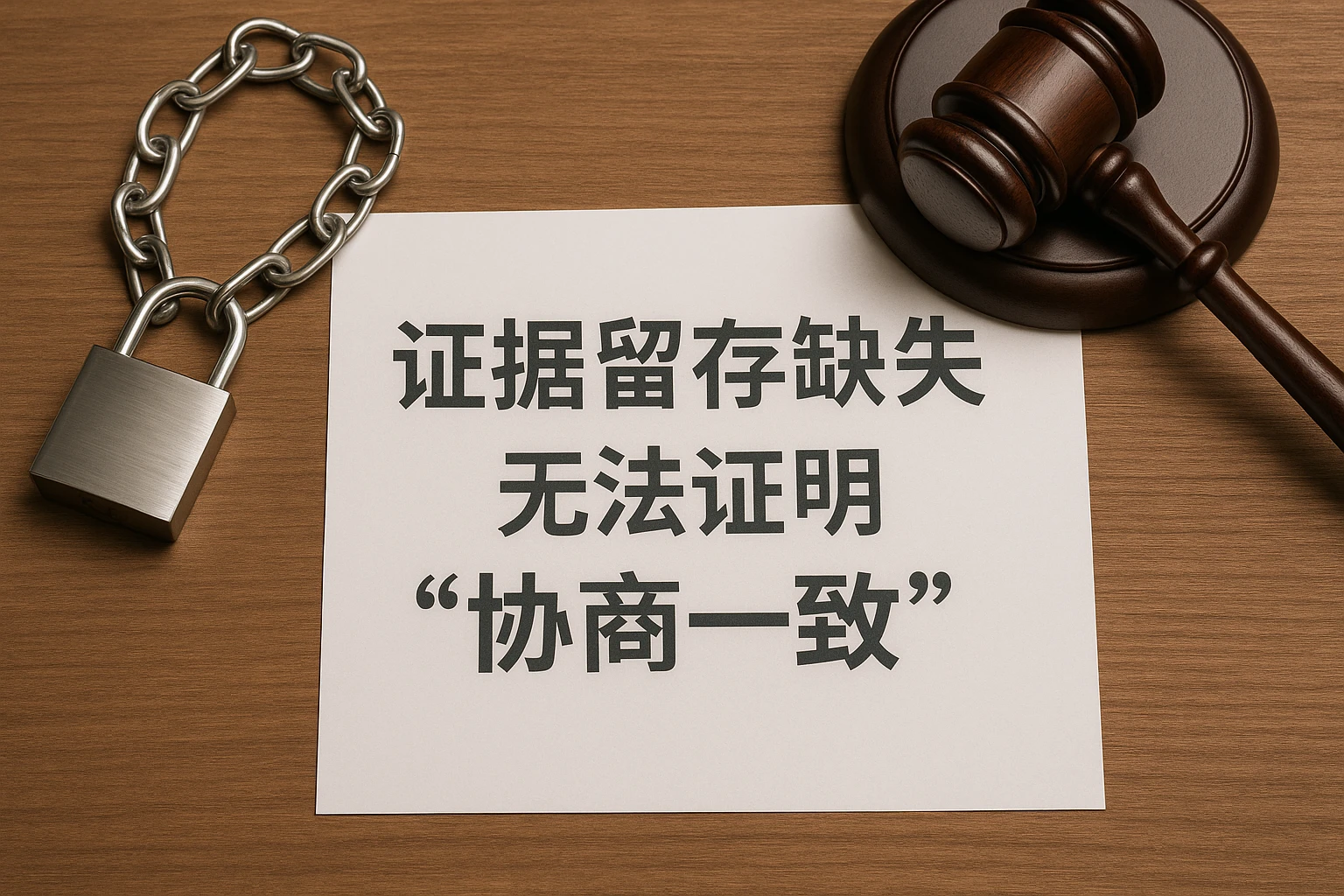 2. 证据留存缺失，无法证明“协商一致”