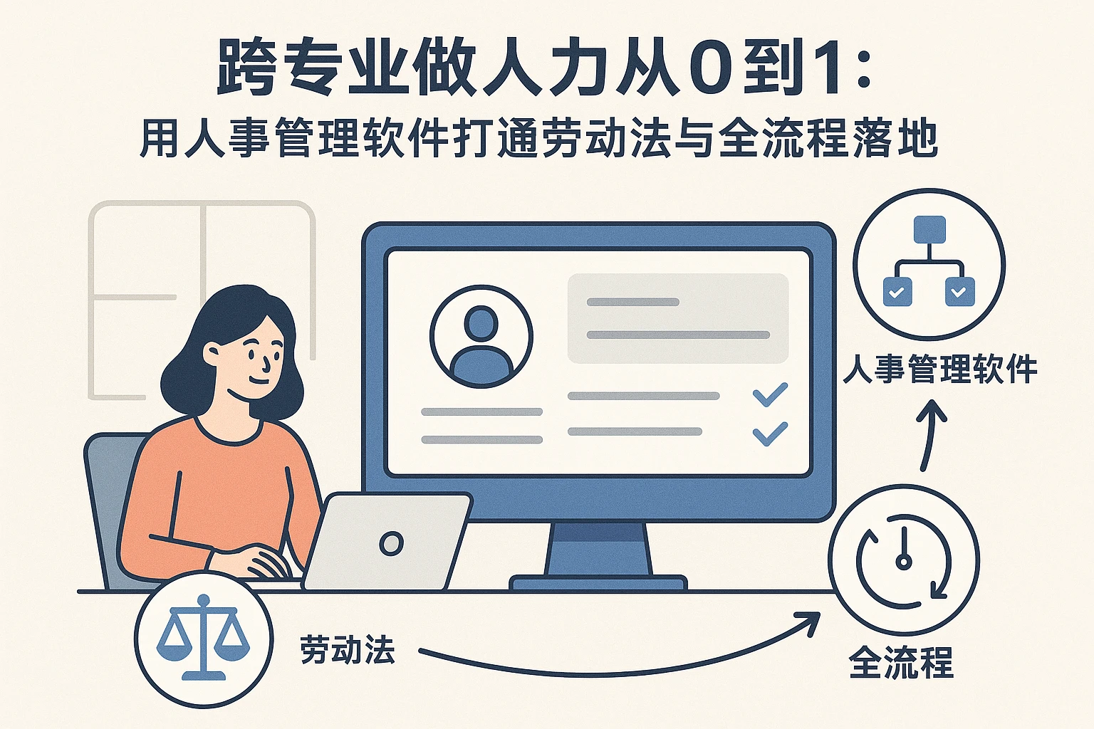 跨专业做人力从0到1：用人事管理软件打通劳动法与全流程落地