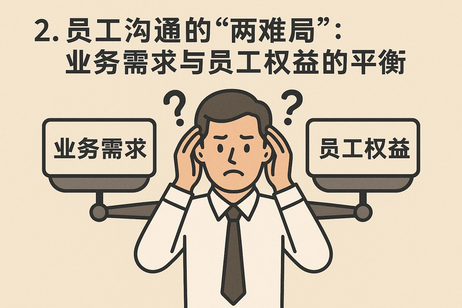 2. 员工沟通的“两难局”：业务需求与员工权益的平衡