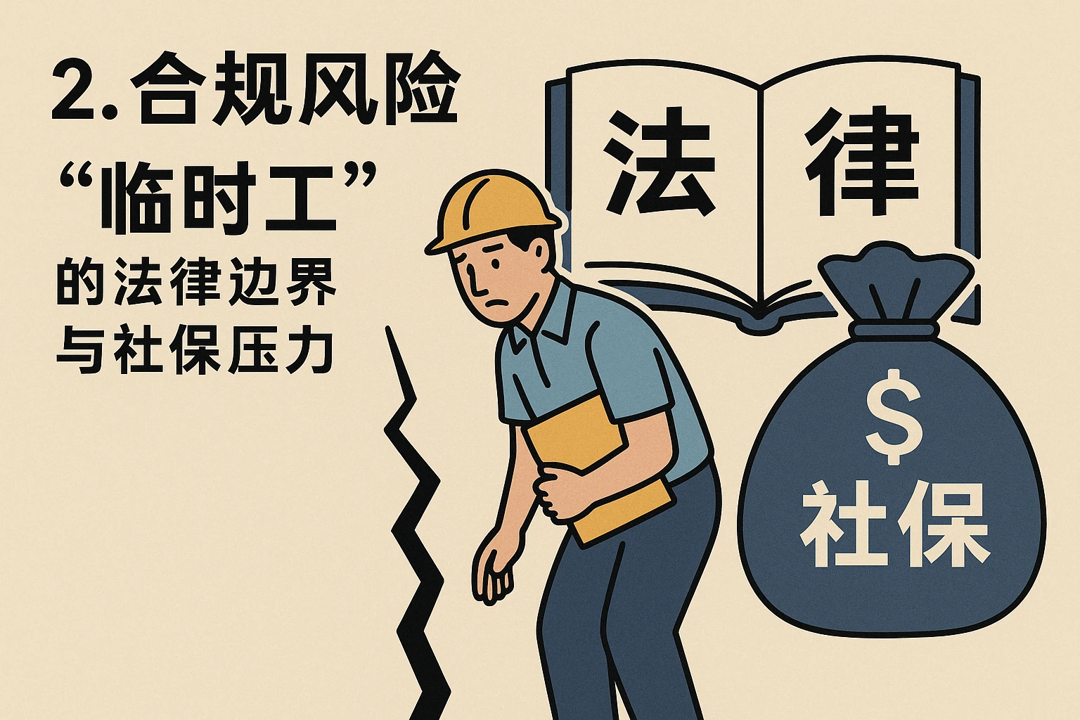 2. 合规风险：“临时工”的法律边界与社保压力
