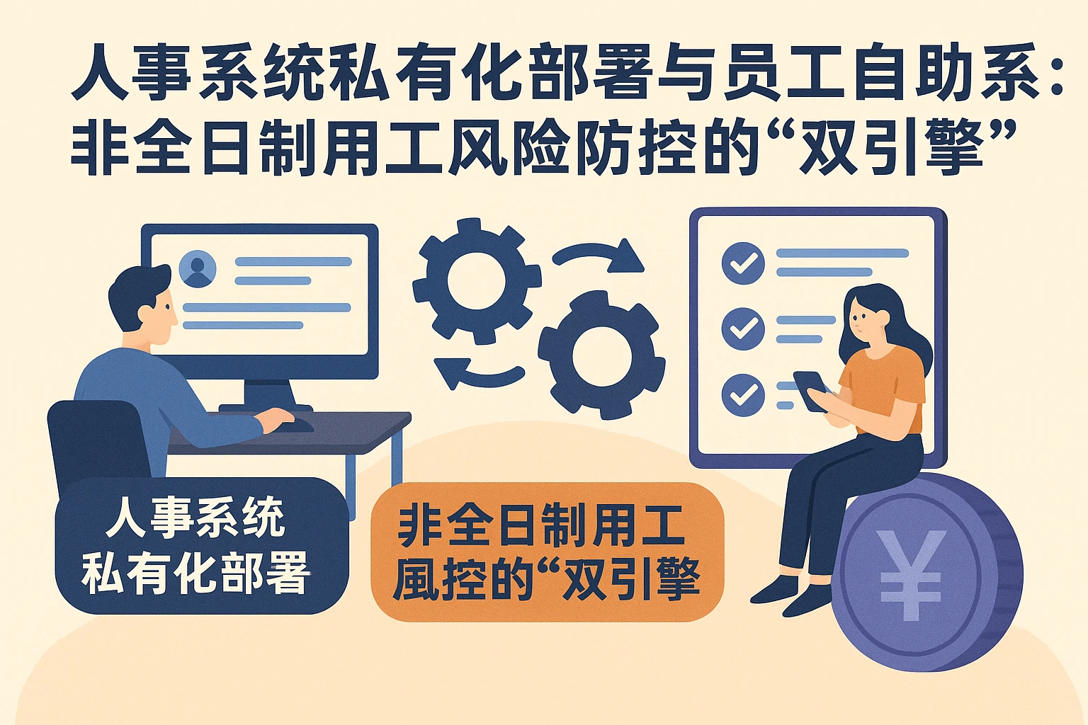 人事系统私有化部署与员工自助系统：非全日制用工风险防控的双引擎