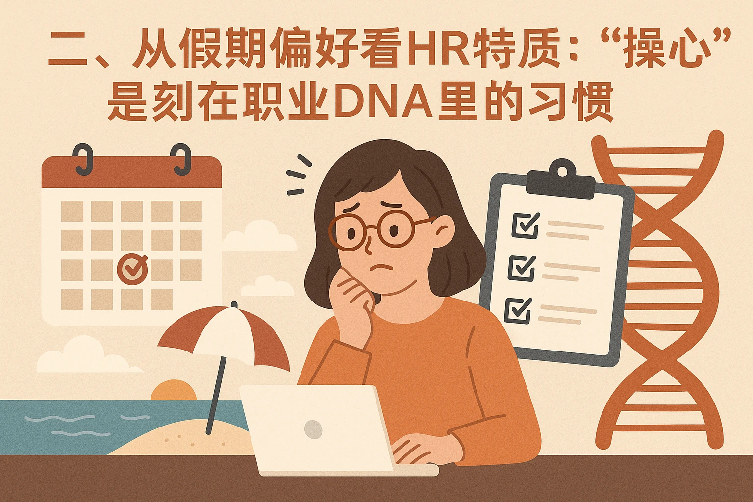 二、从假期偏好看HR特质：“操心”是刻在职业DNA里的习惯